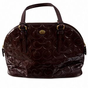 Coach Patent Dome Satchel w/ Detachable Strap - Preloved